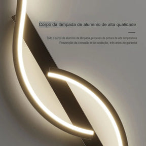 Luminária LED de Parede Moderna - Luz LED Minimalista para Quarto, Cabeceira, Luminárias de Parede