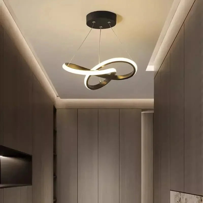 Luminária Pendente de Teto LED Nórdica Torcida