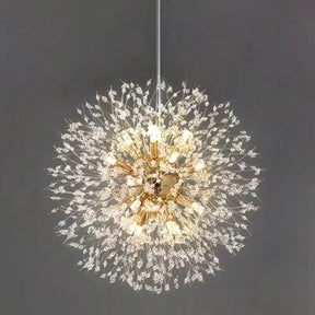 Luminária Pendente LED Artística Cristalina Modern Sky Star Fireball