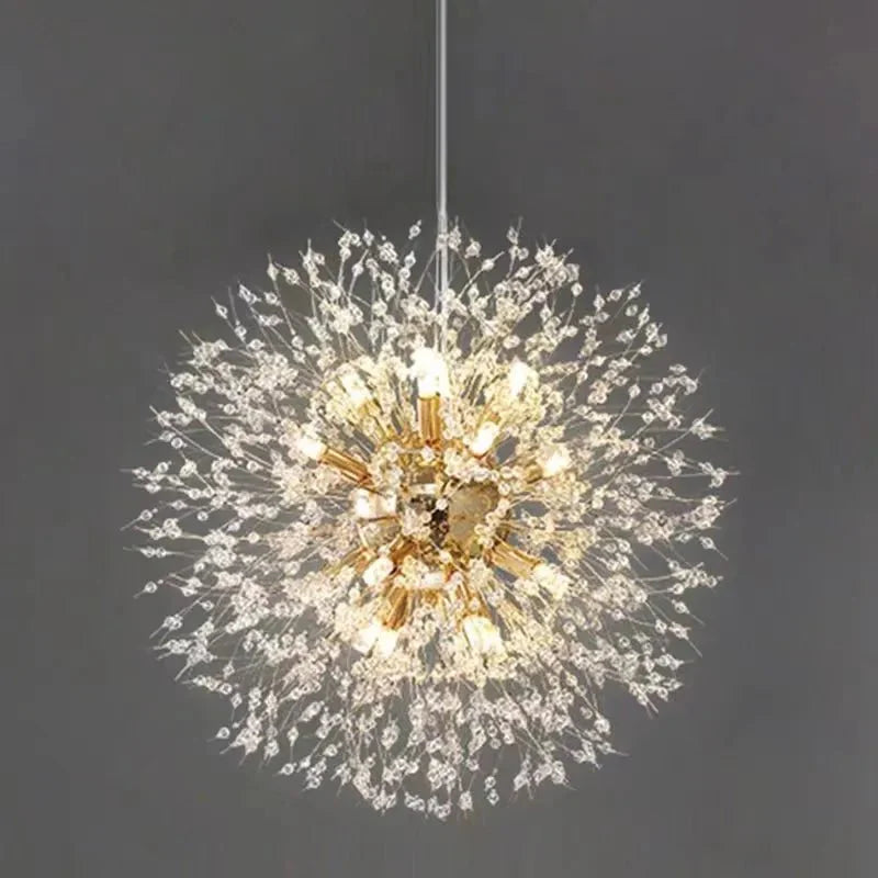 Luminária Pendente LED Artística Cristalina Modern Sky Star Fireball