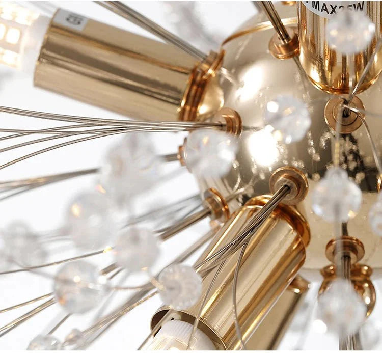 Luminária Pendente LED Artística Cristalina Modern Sky Star Fireball