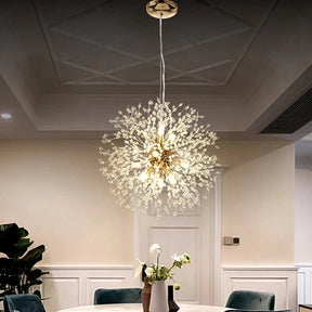 Luminária Pendente LED Artística Cristalina Modern Sky Star Fireball