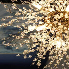 Luminária Pendente LED Artística Cristalina Modern Sky Star Fireball