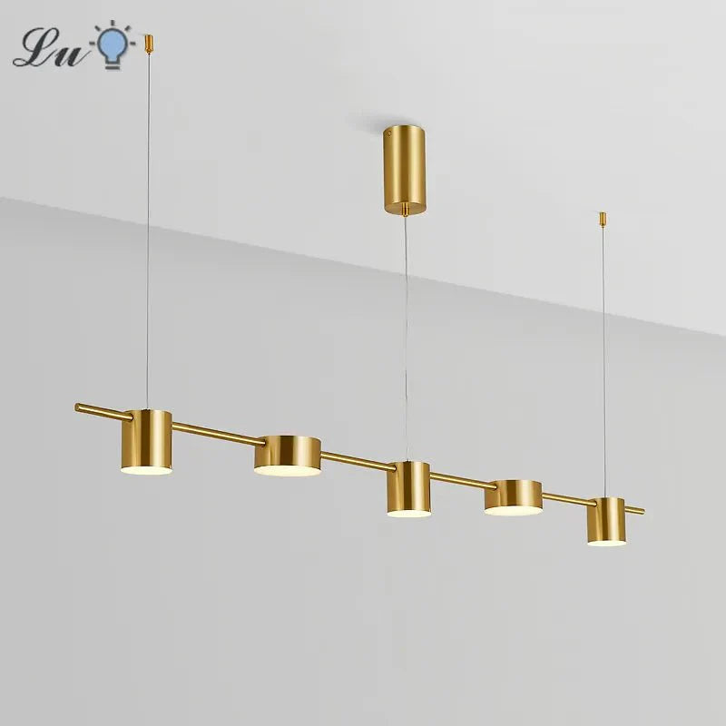 Lustre Pendente LED Moderno em Linha horizontal - 5 e 6 Leds