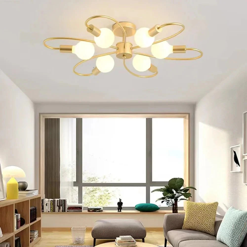 Lustre pendente moderno e criativo de teto