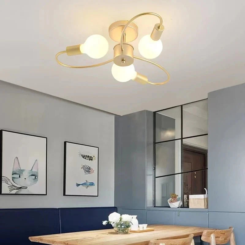 Lustre pendente moderno e criativo de teto