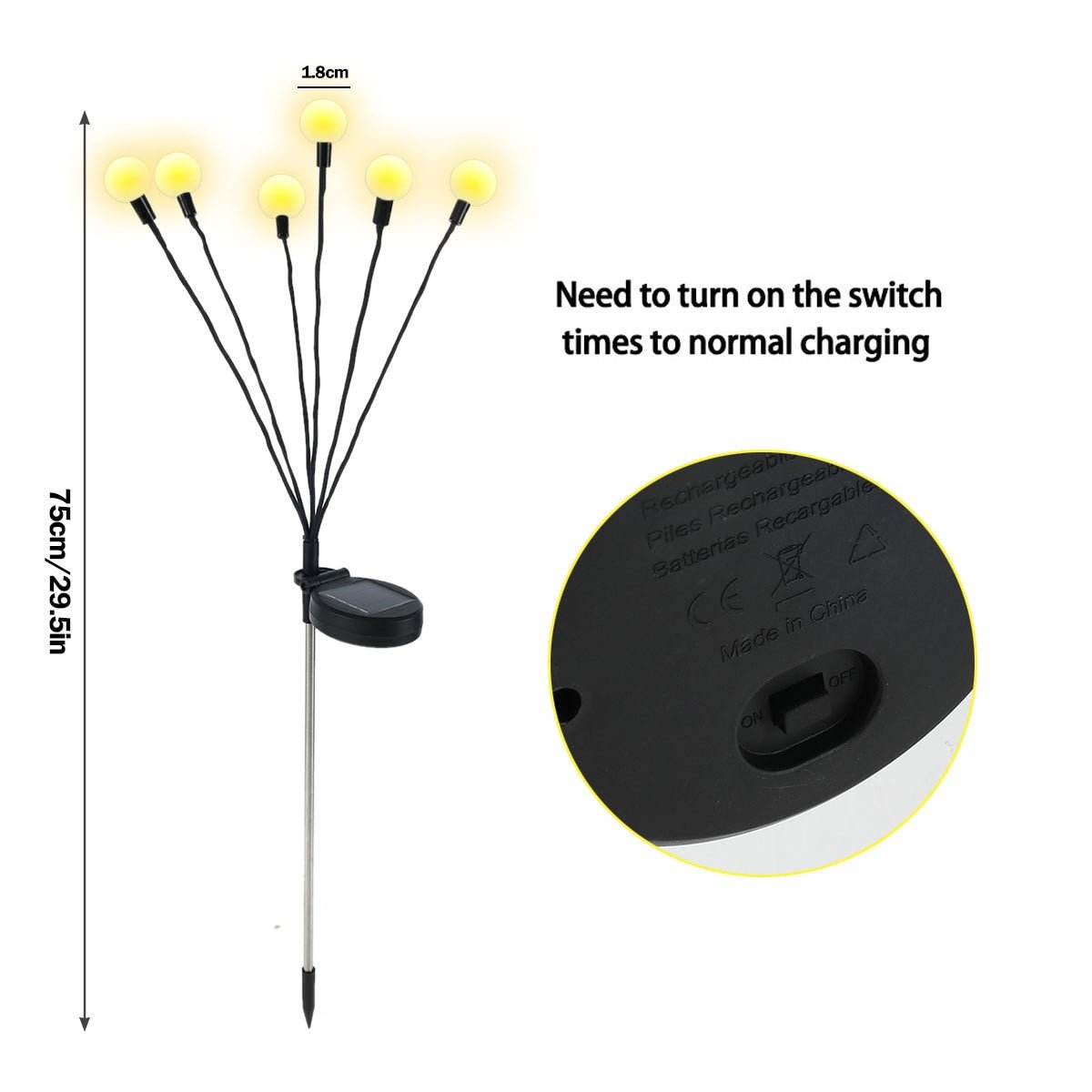 Luz de Jardim FireFly movida a Energia solar