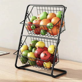 Prateleira Dupla Organizadora de Frutas e mantimentos