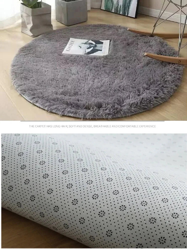 Tapete macio e felpudo para decoração de sala de estar