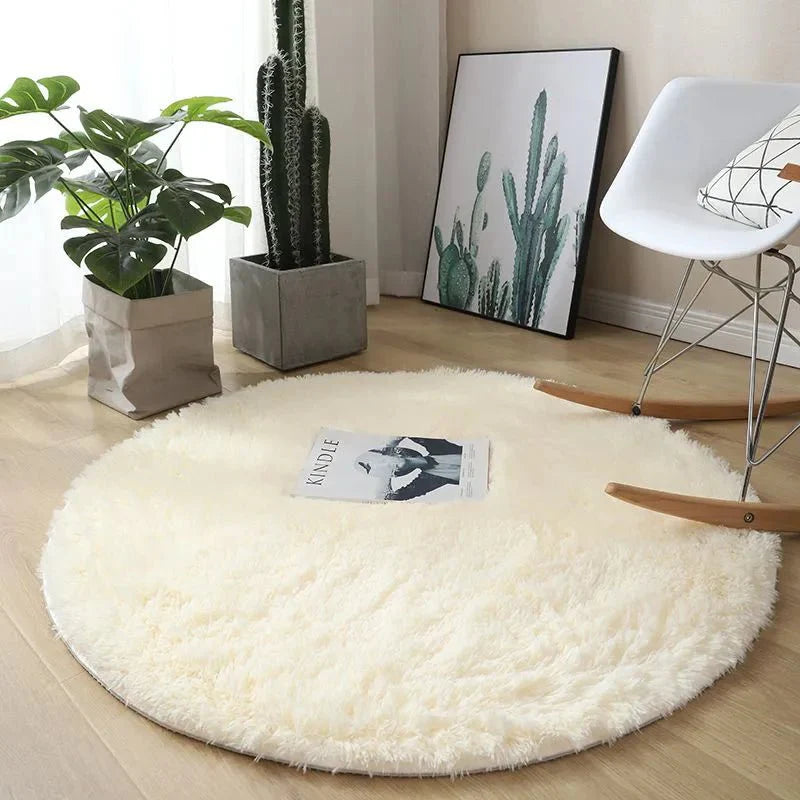 Tapete macio e felpudo para decoração de sala de estar