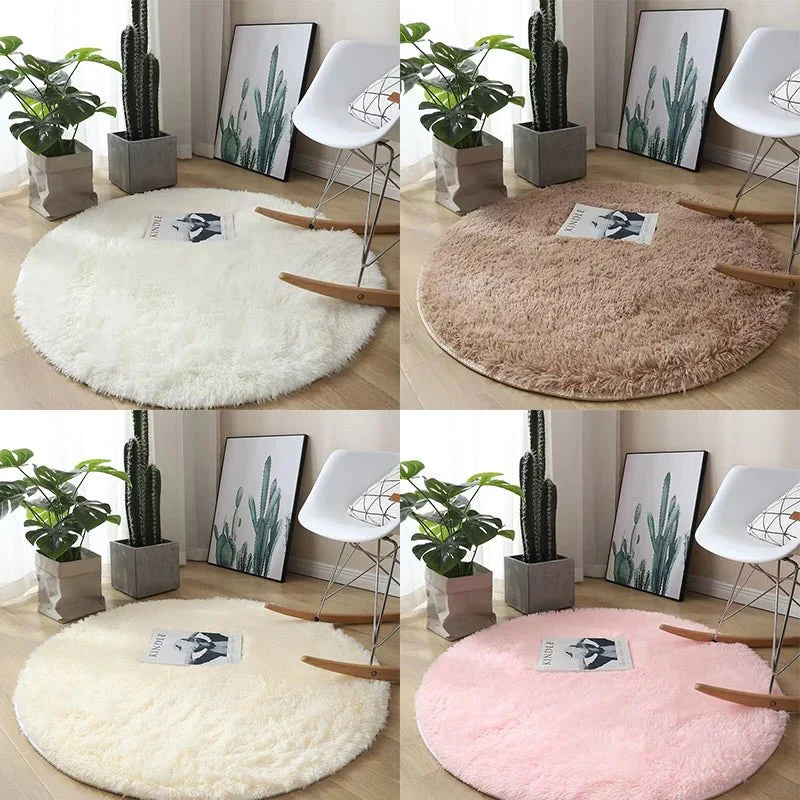 Tapete macio e felpudo para decoração de sala de estar