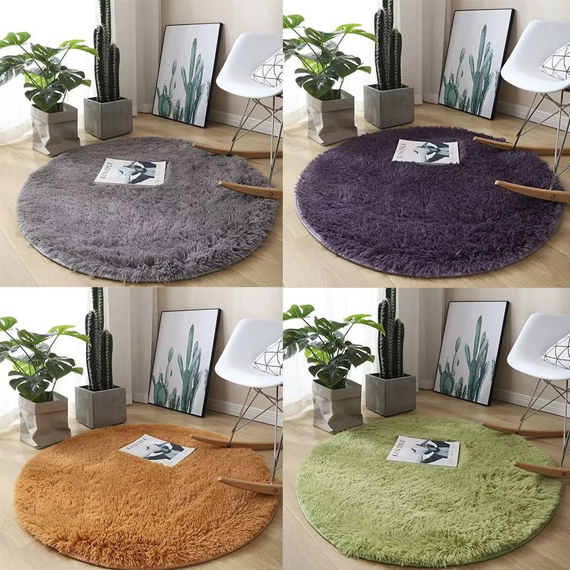 Tapete macio e felpudo para decoração de sala de estar