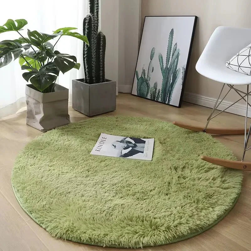 Tapete macio e felpudo para decoração de sala de estar