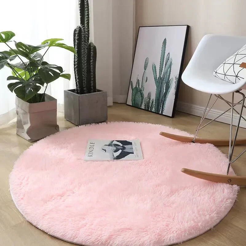Tapete macio e felpudo para decoração de sala de estar
