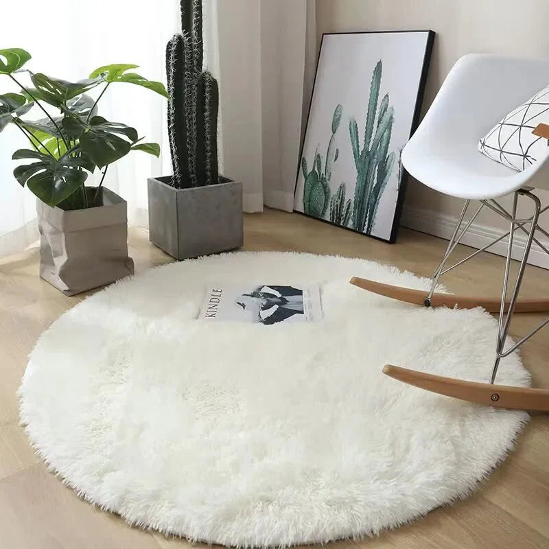 Tapete macio e felpudo para decoração de sala de estar
