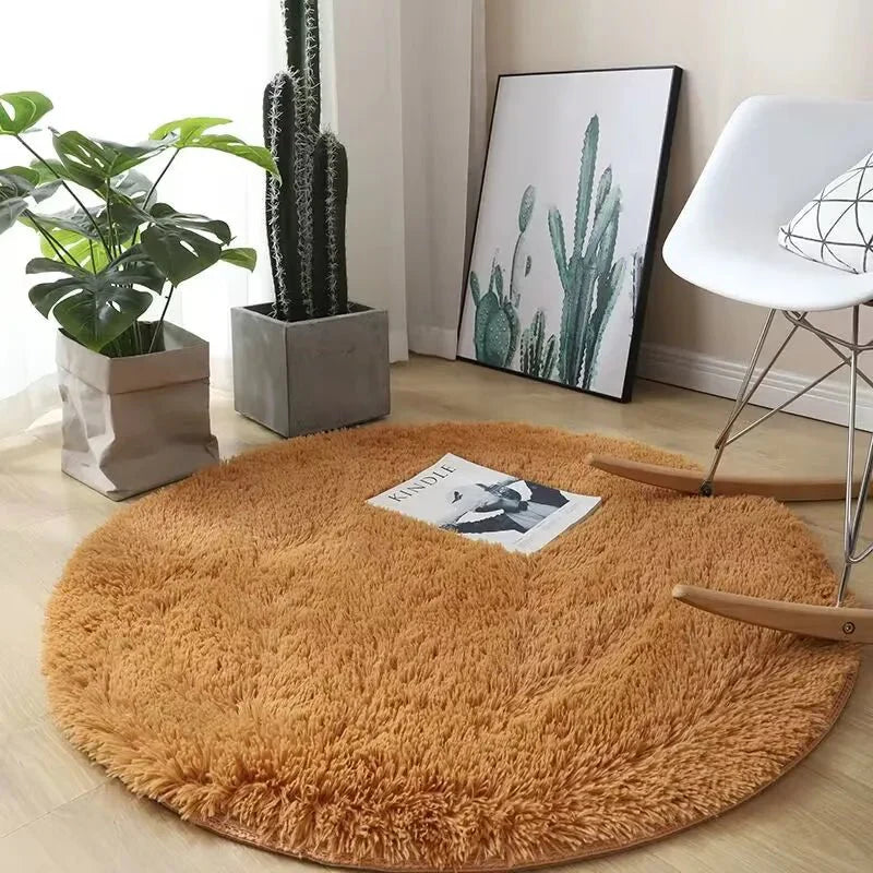 Tapete macio e felpudo para decoração de sala de estar