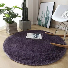 Tapete macio e felpudo para decoração de sala de estar
