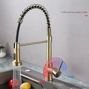 Torneira Gourmet Para Cozinha Spiral Golden
