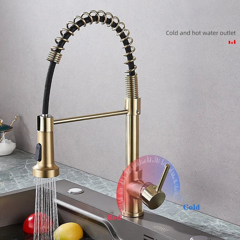 Torneira Gourmet Para Cozinha Spiral Golden