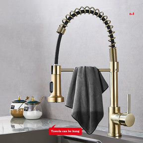 Torneira Gourmet Para Cozinha Spiral Golden