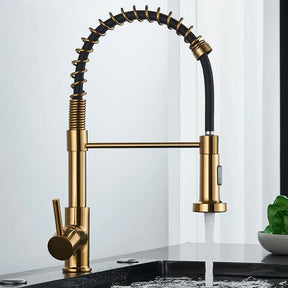 Torneira Gourmet Para Cozinha Spiral Golden