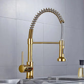 Torneira Gourmet Para Cozinha Spiral Golden