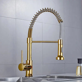 Torneira Gourmet Para Cozinha Spiral Golden