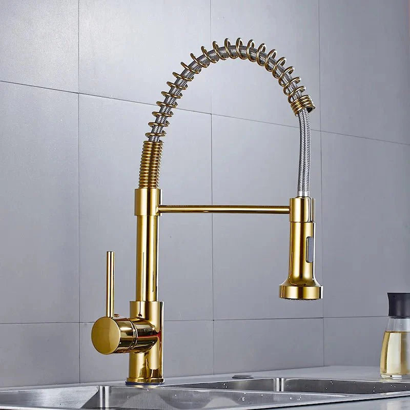 Torneira Gourmet Para Cozinha Spiral Golden