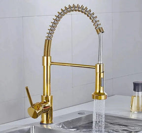 Torneira Gourmet Para Cozinha Spiral Golden