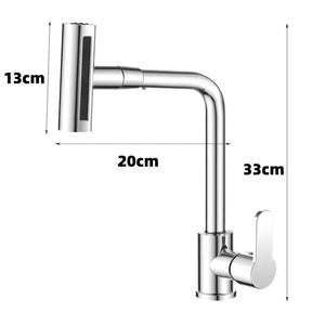 Torneira Gourmet para Cozinha Waterfall 360º 4 Modos Silver