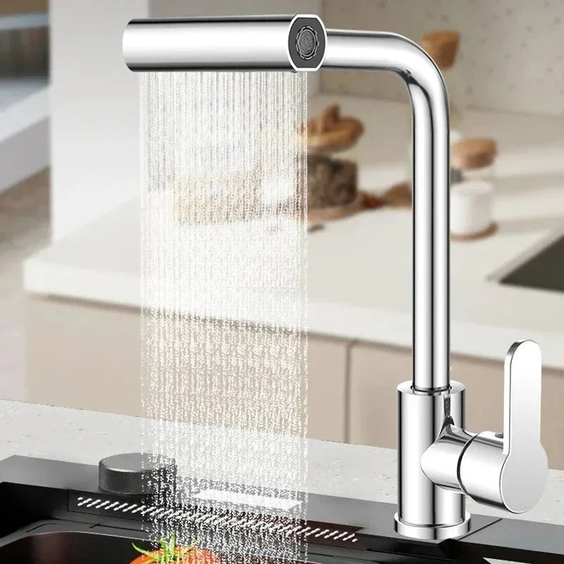Torneira Gourmet para Cozinha Waterfall 360º 4 Modos Silver