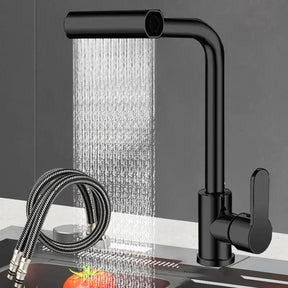 Torneira Gourmet para Cozinha Waterfall 360º 4 Modos Black