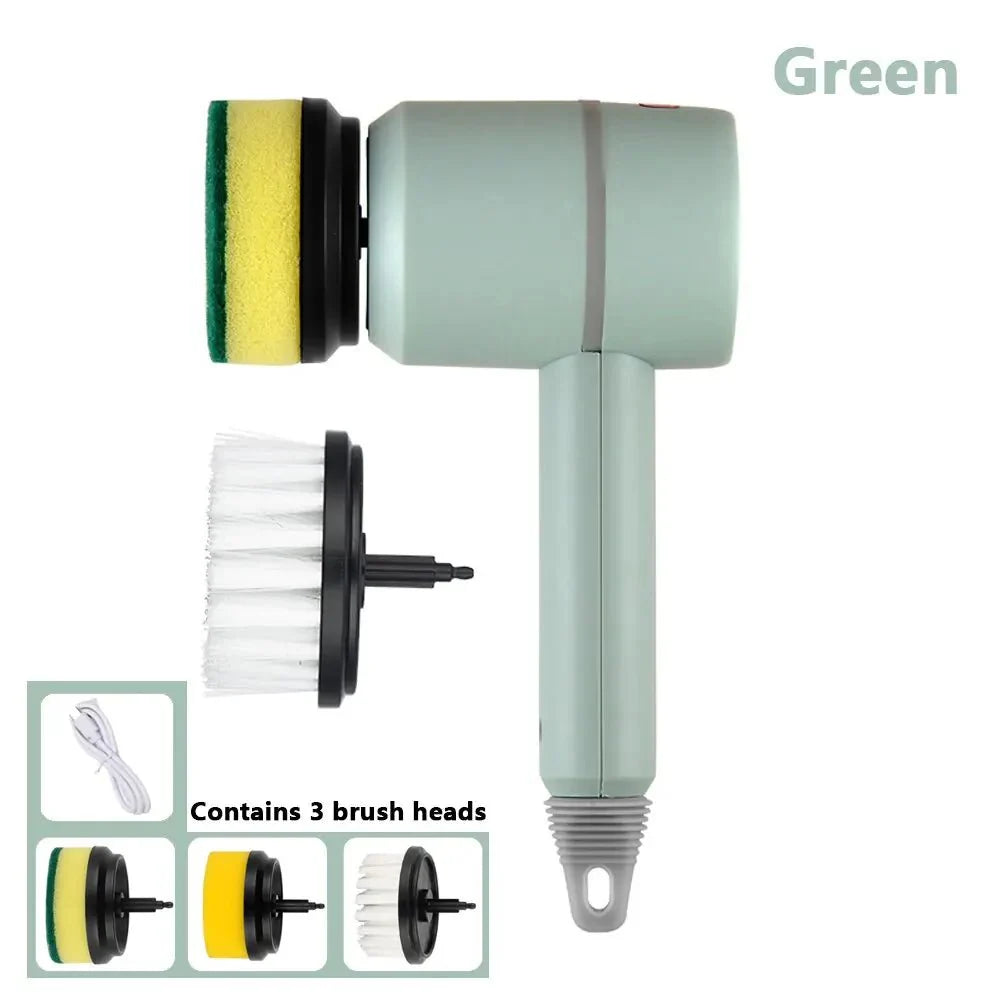 TurboScrub Max - Escova de Limpeza Elétrica Multifuncional Doméstica Recarregável