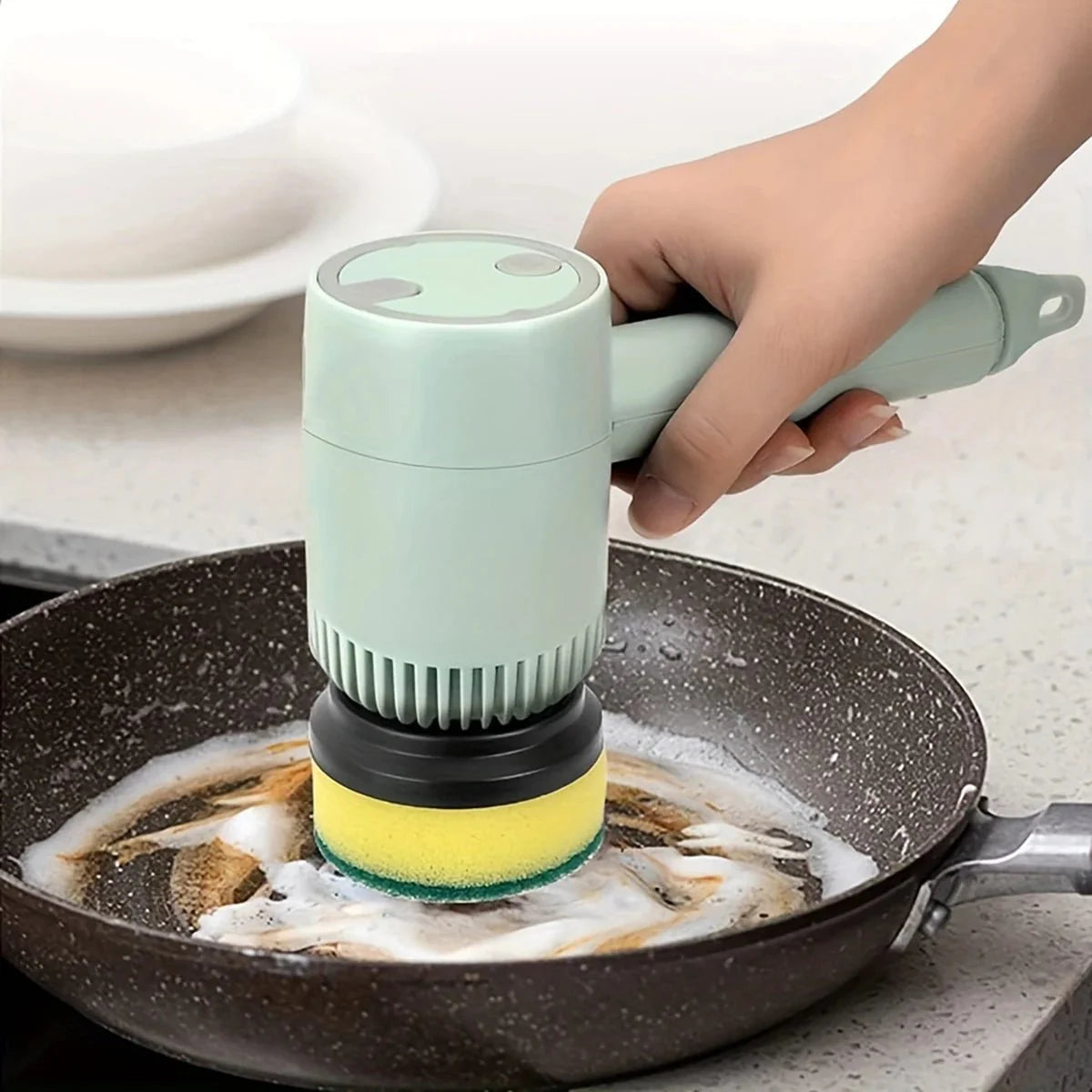 TurboScrub Max - Escova de Limpeza Elétrica Multifuncional Doméstica Recarregável